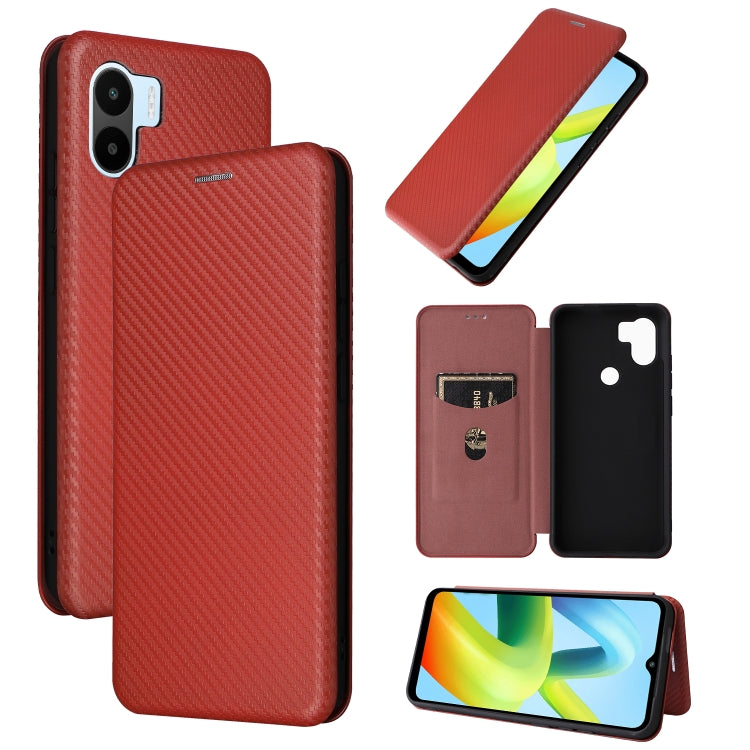 Custodia per cellulare in PU a vibrazione orizzontale con struttura in fibra di carbonio globale, For Motorola  Moto E22 4G / Moto E22i 4G, For Xiaomi 13 Pro, For Xiaomi Redmi A1+