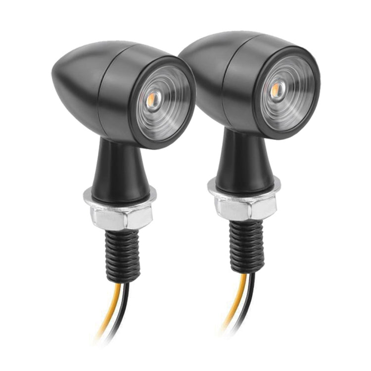 Per Kawasaki / Suzuki / Yamaha / Honda T-S002 1 paio di indicatori di direzione a LED per moto, mini indicatori di direzione retrò in metallo, For Kawasaki / Suzuki / Yamaha / Honda