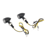 Per Kawasaki / Suzuki / Yamaha / Honda T-S002 1 paio di indicatori di direzione a LED per moto, mini indicatori di direzione retrò in metallo, For Kawasaki / Suzuki / Yamaha / Honda