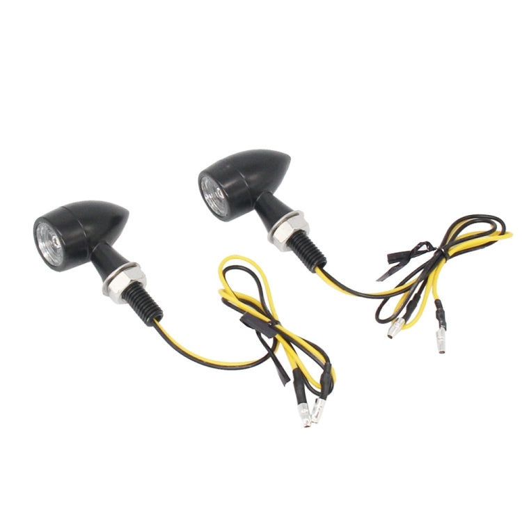 Per Kawasaki / Suzuki / Yamaha / Honda T-S002 1 paio di indicatori di direzione a LED per moto, mini indicatori di direzione retrò in metallo, For Kawasaki / Suzuki / Yamaha / Honda