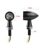 Per Kawasaki / Suzuki / Yamaha / Honda T-S002 1 paio di indicatori di direzione a LED per moto, mini indicatori di direzione retrò in metallo, For Kawasaki / Suzuki / Yamaha / Honda