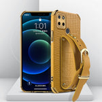 Custodia in pelle con motivo coccodrillo in TPU elettrolitico con cinturino da polso, For OPPO A17, For Realme C21Y, For Realme C33, For OPPO Reno8 Pro+