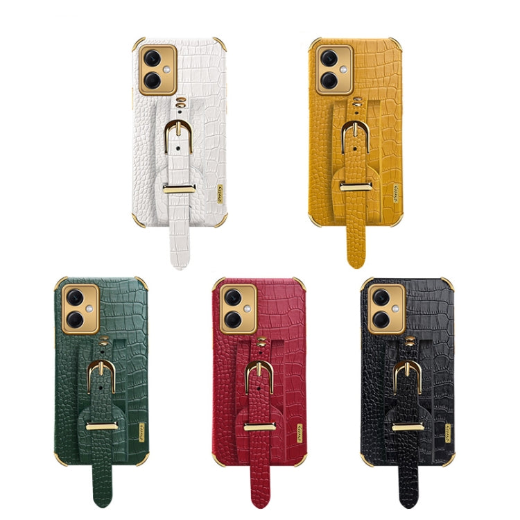 Custodia in pelle con motivo coccodrillo in TPU elettrolitico con cinturino da polso, For Xiaomi Redmi Note 12 China, For Xiaomi Redmi Note 12 Pro+ China, For Samsung Galaxy S23 5G, For Samsung Galaxy S23 Ultra 5G