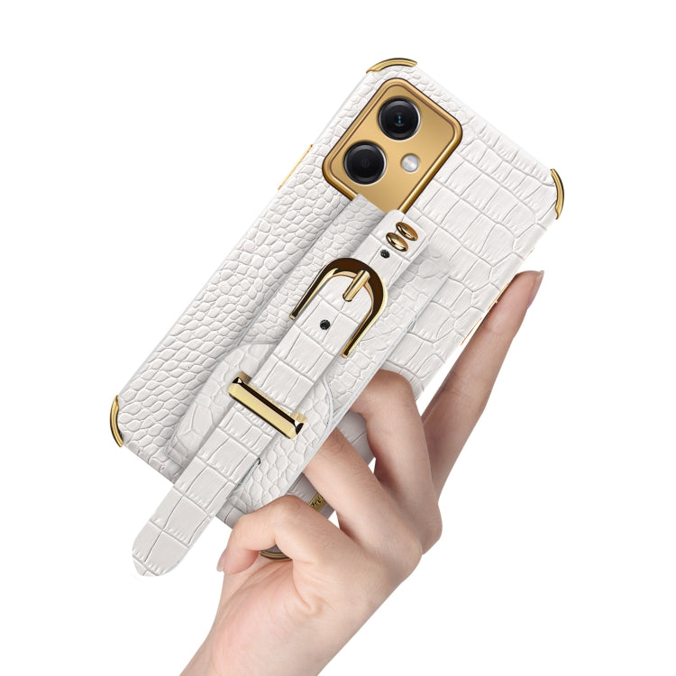 Custodia in pelle con motivo coccodrillo in TPU elettrolitico con cinturino da polso, For Xiaomi Redmi Note 12 China, For Xiaomi Redmi Note 12 Pro+ China, For Samsung Galaxy S23 5G, For Samsung Galaxy S23 Ultra 5G