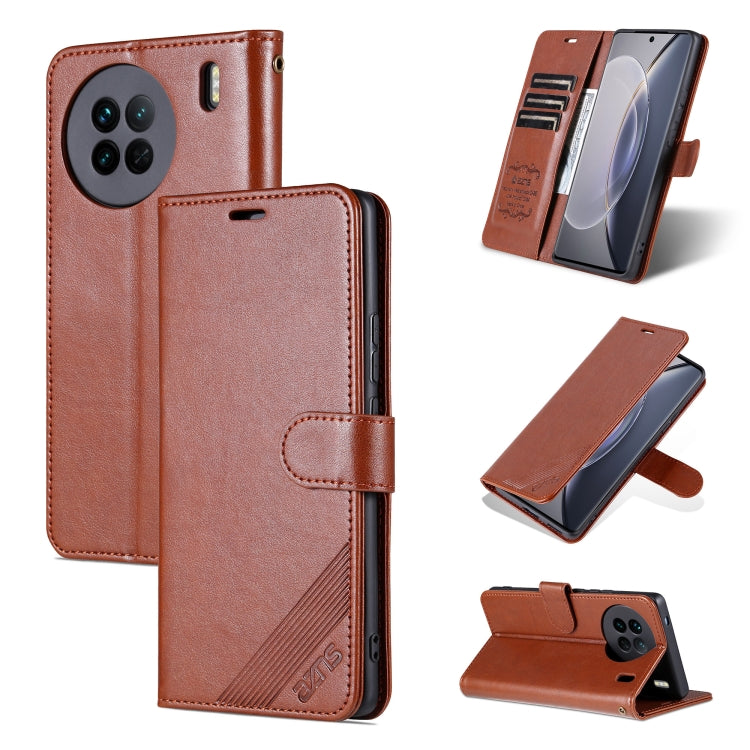 AZNS Custodia per cellulare in pelle di pecora con struttura in pelle di pecora, For vivo X90, For Xiaomi 13, For Xiaomi 13 Pro