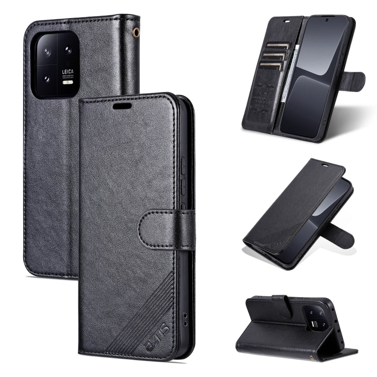 AZNS Custodia per cellulare in pelle di pecora con struttura in pelle di pecora, For vivo X90, For Xiaomi 13, For Xiaomi 13 Pro