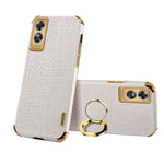 Custodia per telefono con struttura in coccodrillo galvanica 6D con supporto, For OPPO A17, For Realme C21Y, For Realme C33, For OPPO Reno8 Pro+