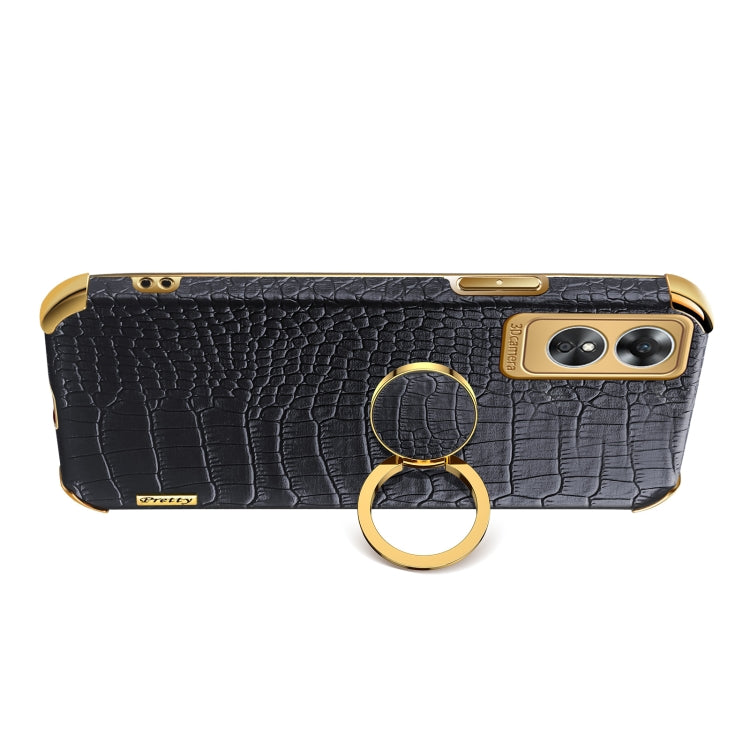 Custodia per telefono con struttura in coccodrillo galvanica 6D con supporto, For OPPO A17, For Realme C21Y, For Realme C33, For OPPO Reno8 Pro+