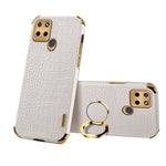 Custodia per telefono con struttura in coccodrillo galvanica 6D con supporto, For OPPO A17, For Realme C21Y, For Realme C33, For OPPO Reno8 Pro+