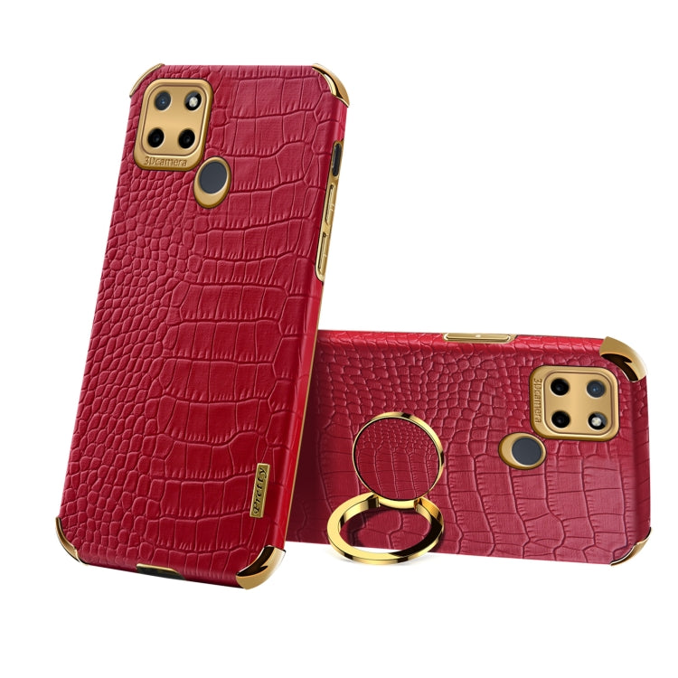 Custodia per telefono con struttura in coccodrillo galvanica 6D con supporto, For OPPO A17, For Realme C21Y, For Realme C33, For OPPO Reno8 Pro+