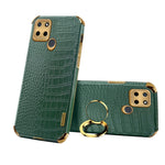 Custodia per telefono con struttura in coccodrillo galvanica 6D con supporto, For OPPO A17, For Realme C21Y, For Realme C33, For OPPO Reno8 Pro+