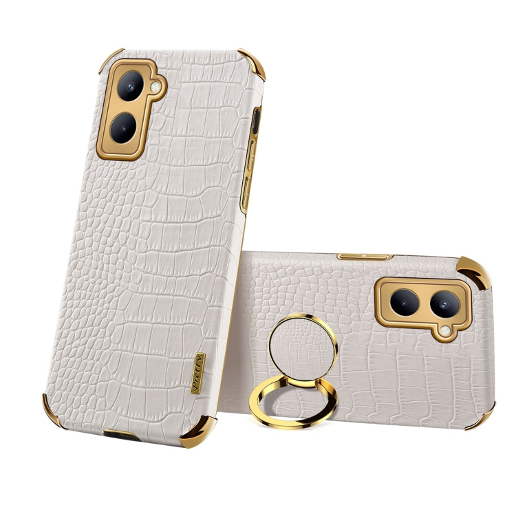 Custodia per telefono con struttura in coccodrillo galvanica 6D con supporto, For OPPO A17, For Realme C21Y, For Realme C33, For OPPO Reno8 Pro+