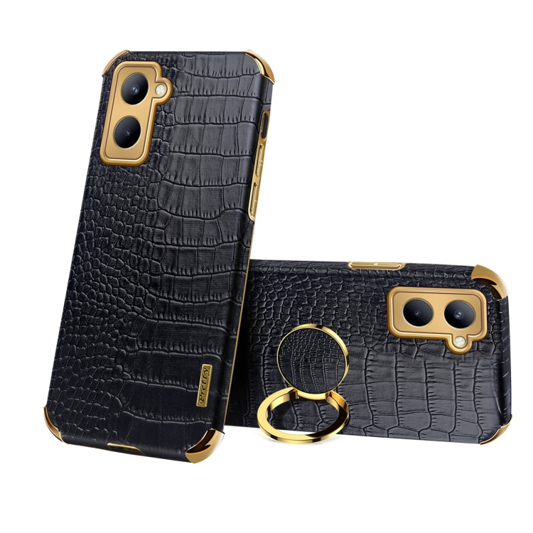 Custodia per telefono con struttura in coccodrillo galvanica 6D con supporto, For OPPO A17, For Realme C21Y, For Realme C33, For OPPO Reno8 Pro+