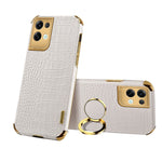 Custodia per telefono con struttura in coccodrillo galvanica 6D con supporto, For OPPO A17, For Realme C21Y, For Realme C33, For OPPO Reno8 Pro+