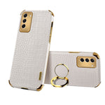 Custodia per telefono con struttura in coccodrillo galvanica 6D con supporto, For Xiaomi Redmi Note 12 China, For Xiaomi Redmi Note 12 Pro+ China, For Samsung Galaxy S23 5G, For Samsung Galaxy S23 Ultra 5G