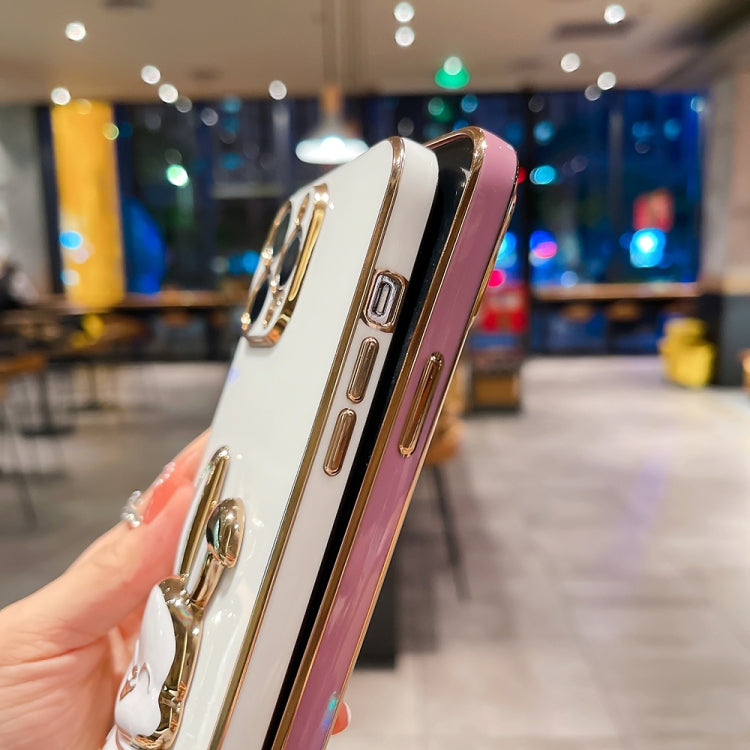 Cassa del telefono del supporto del coniglio di placcatura, For iPhone 14 Pro Max, For iPhone 13, For iPhone 13 Pro