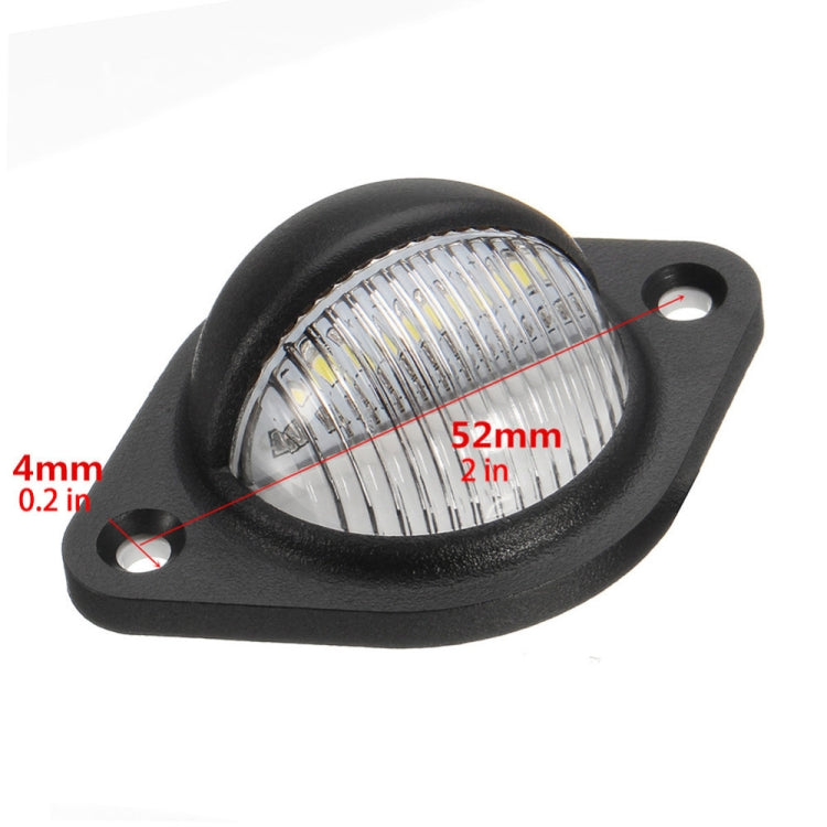 Luce targa rotonda per auto 3LED da 2 pezzi, 2pcs 3LED