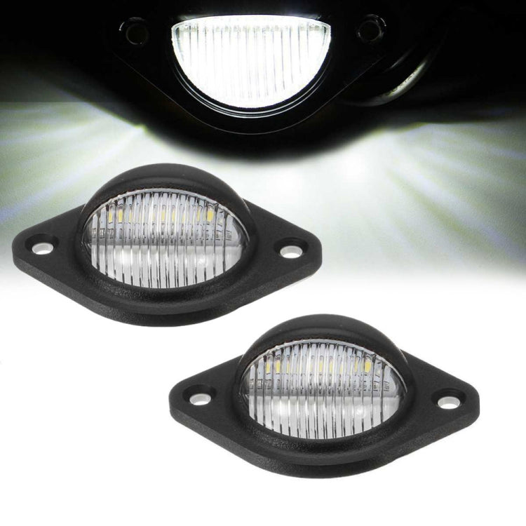 Luce targa rotonda per auto 3LED da 2 pezzi, 2pcs 3LED