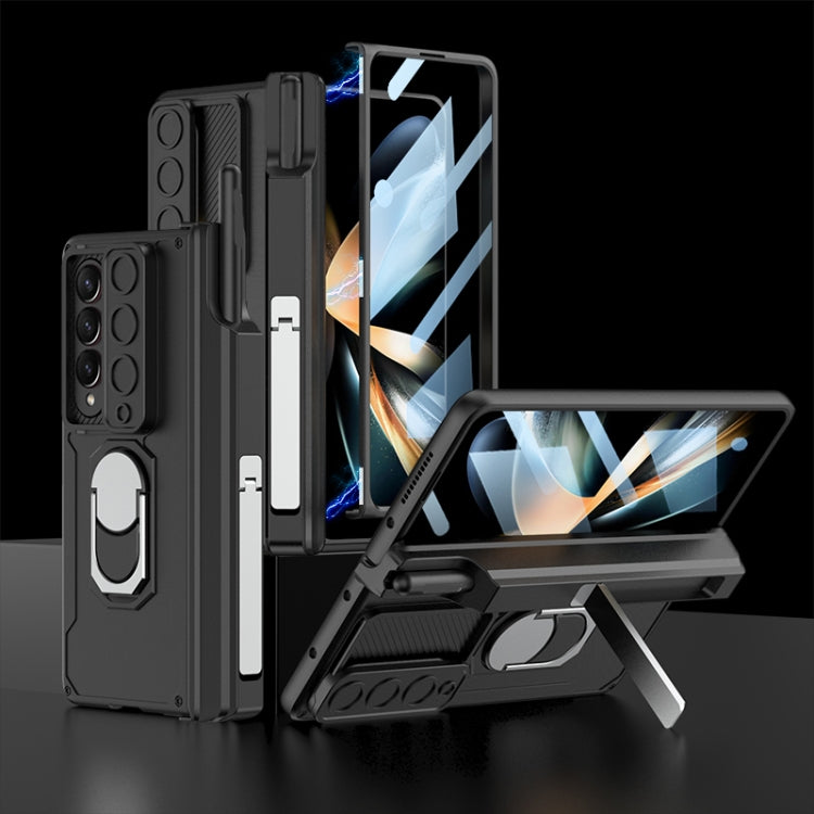Custodia per telefono pieghevole magnetica integrata GKK con custodia per penna, For Samsung Galaxy Z Fold4