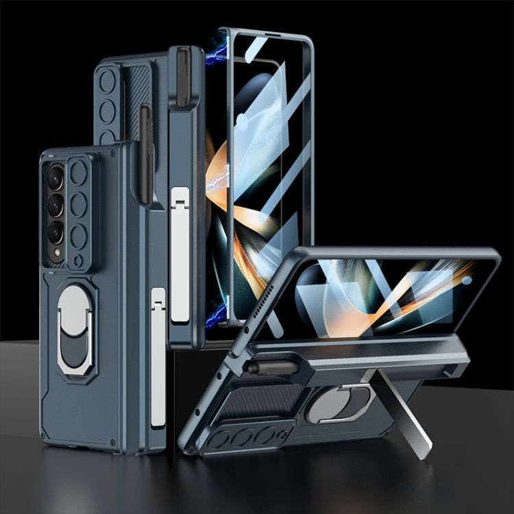 Custodia per telefono pieghevole magnetica integrata GKK con custodia per penna, For Samsung Galaxy Z Fold4