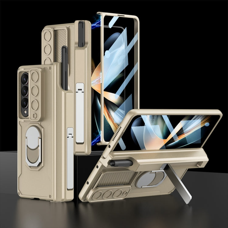 Custodia per telefono pieghevole magnetica integrata GKK con custodia per penna, For Samsung Galaxy Z Fold4