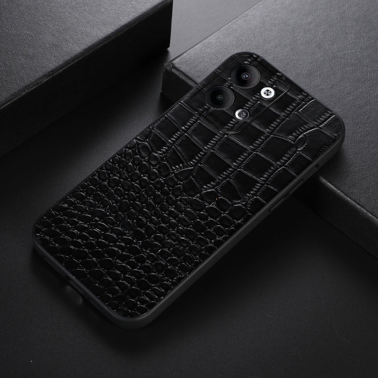 Custodia per telefono in vera pelle con trama di coccodrillo, For OPPO Reno9 / Reno9 Pro, For vivo X90 Pro, For Google Pixel Fold