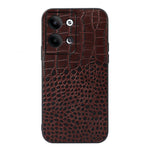 Custodia per telefono in vera pelle con trama di coccodrillo, For OPPO Reno9 / Reno9 Pro, For vivo X90 Pro, For Google Pixel Fold