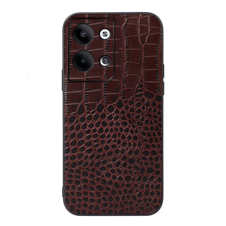 Custodia per telefono in vera pelle con trama di coccodrillo, For OPPO Reno9 / Reno9 Pro, For vivo X90 Pro, For Google Pixel Fold