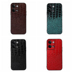 Custodia per telefono in vera pelle con trama di coccodrillo, For OPPO Reno9 / Reno9 Pro, For vivo X90 Pro, For Google Pixel Fold