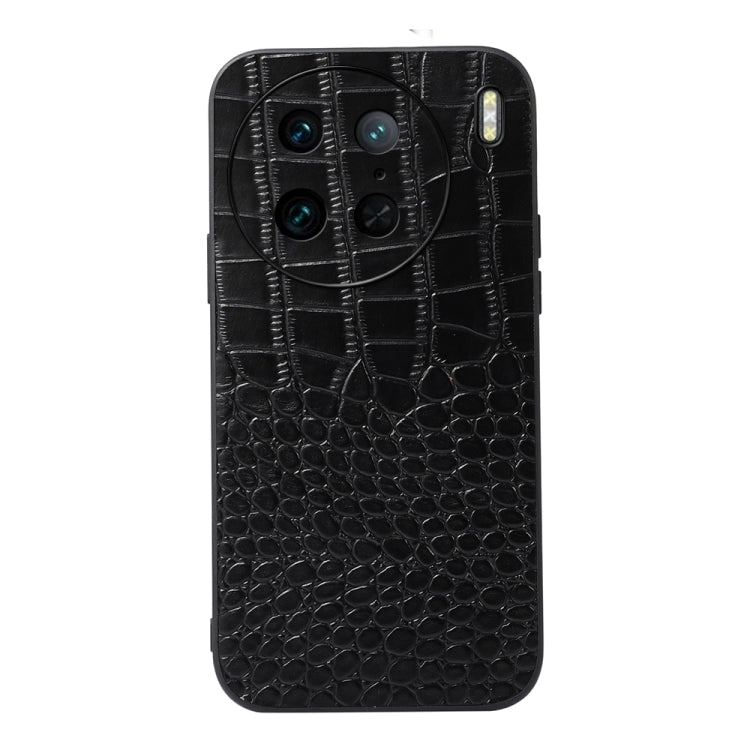 Custodia per telefono in vera pelle con trama di coccodrillo, For OPPO Reno9 / Reno9 Pro, For vivo X90 Pro, For Google Pixel Fold