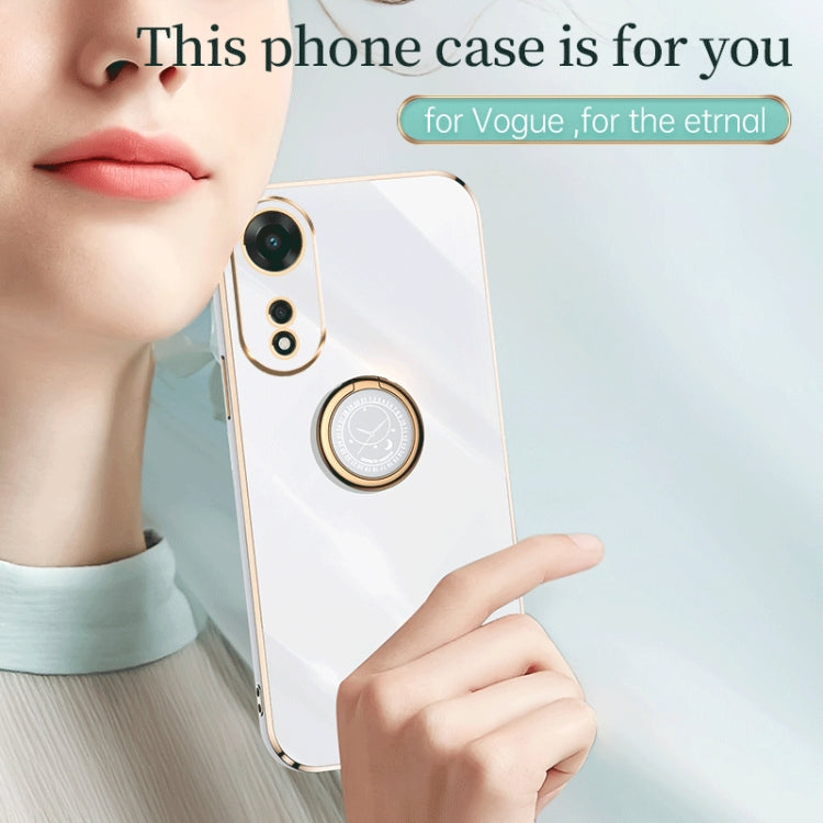 Custodia per telefono in TPU elettrolitico con bordo dritto XINLI con anello, For OPPO A1 Pro 5G, For Realme 10 4G, For OPPO Reno9 5G