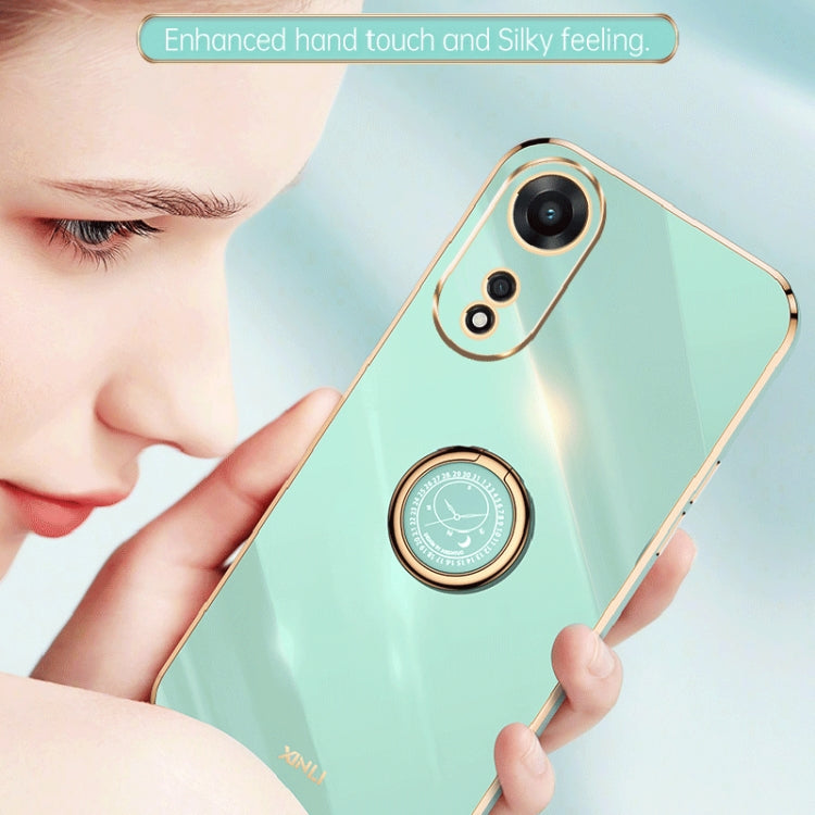 Custodia per telefono in TPU elettrolitico con bordo dritto XINLI con anello, For OPPO A1 Pro 5G, For Realme 10 4G, For OPPO Reno9 5G