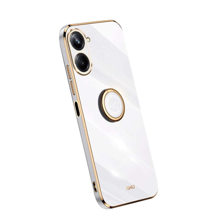 Custodia per telefono in TPU elettrolitico con bordo dritto XINLI con anello, For OPPO A1 Pro 5G, For Realme 10 4G, For OPPO Reno9 5G