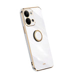 Custodia per telefono in TPU elettrolitico con bordo dritto XINLI con anello, For OPPO A1 Pro 5G, For Realme 10 4G, For OPPO Reno9 5G