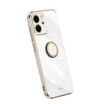 Custodia per telefono in TPU elettrolitico con bordo dritto XINLI con anello, For Honor 80 SE 5G