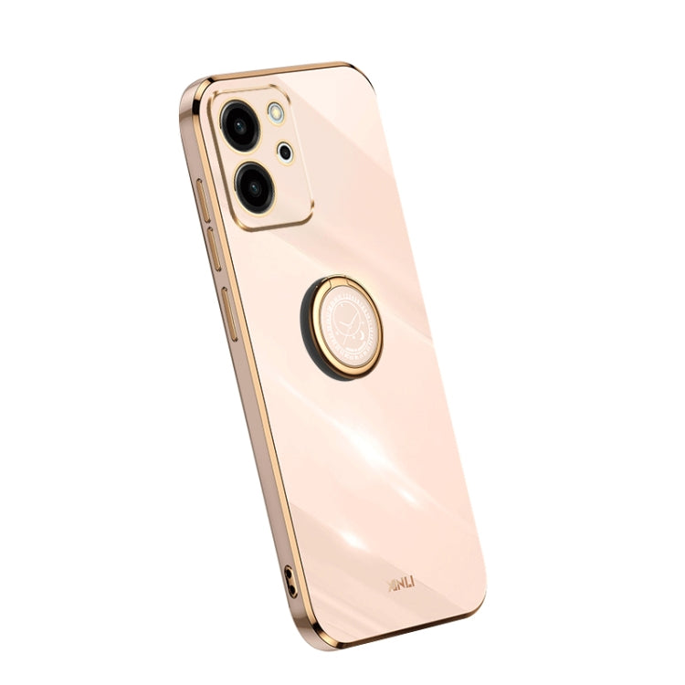 Custodia per telefono in TPU elettrolitico con bordo dritto XINLI con anello, For Honor 80 SE 5G