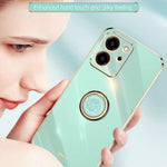 Custodia per telefono in TPU elettrolitico con bordo dritto XINLI con anello, For Honor 80 SE 5G