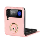 Custodia per telefono ad anello con cordino a trama incrociata, For Samsung Galaxy Z Flip4 5G