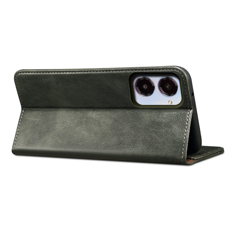 Custodia in pelle con trama cavallo pazzo per Realme 10