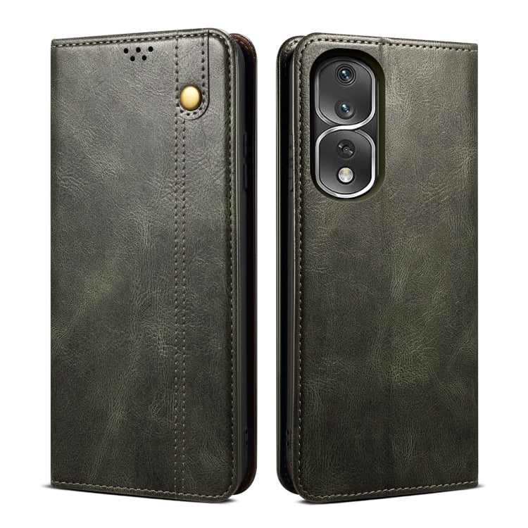 Custodia in pelle con trama cavallo pazzo per Realme 10