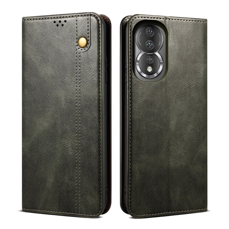 Custodia in pelle con trama cavallo pazzo per Realme 10