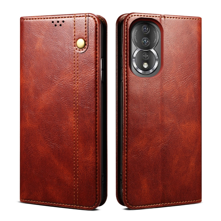 Custodia in pelle con trama cavallo pazzo per Realme 10