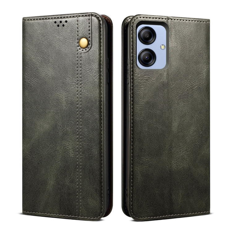 Custodia in pelle con trama cavallo pazzo per Realme 10