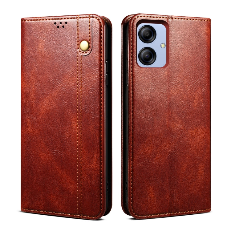 Custodia in pelle con trama cavallo pazzo per Realme 10