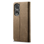 Custodia in pelle con texture denim per Honor e Samsung