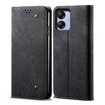 Custodia in pelle con texture denim per Honor e Samsung