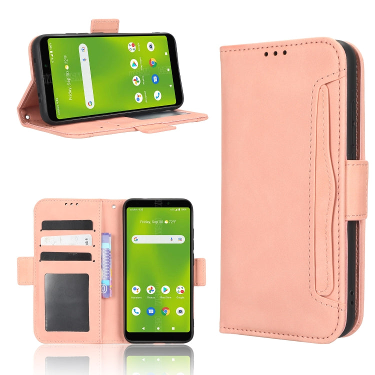 Custodia per telefono in pelle con slot per schede di consistenza al polpaccio, For Cricket Debut Smart, For Cricket Icon 4, For Cricket Innovate E 5G, For OPPO A1 Pro