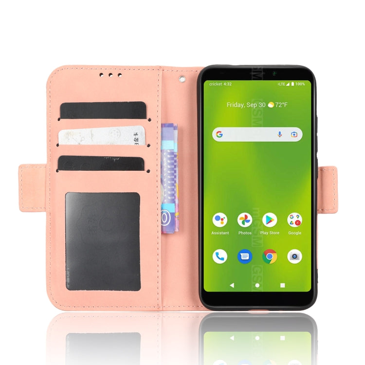 Custodia per telefono in pelle con slot per schede di consistenza al polpaccio, For Cricket Debut Smart, For Cricket Icon 4, For Cricket Innovate E 5G, For OPPO A1 Pro