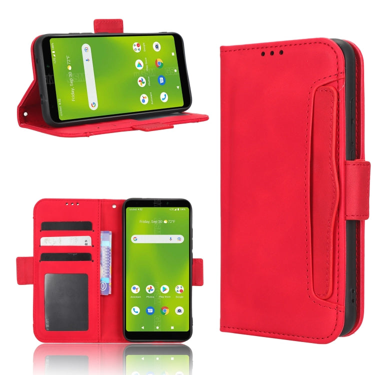 Custodia per telefono in pelle con slot per schede di consistenza al polpaccio, For Cricket Debut Smart, For Cricket Icon 4, For Cricket Innovate E 5G, For OPPO A1 Pro