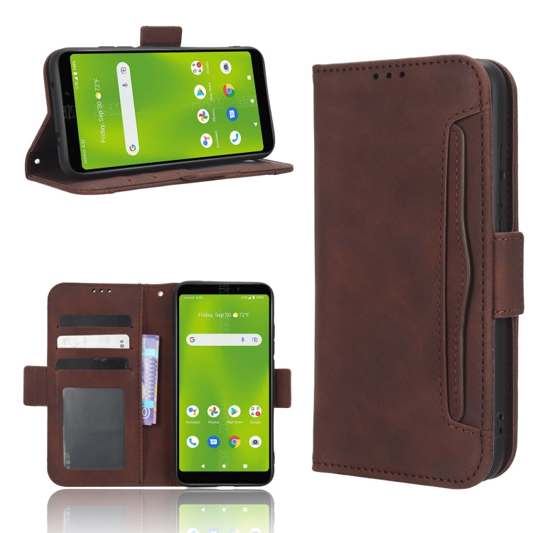 Custodia per telefono in pelle con slot per schede di consistenza al polpaccio, For Cricket Debut Smart, For Cricket Icon 4, For Cricket Innovate E 5G, For OPPO A1 Pro